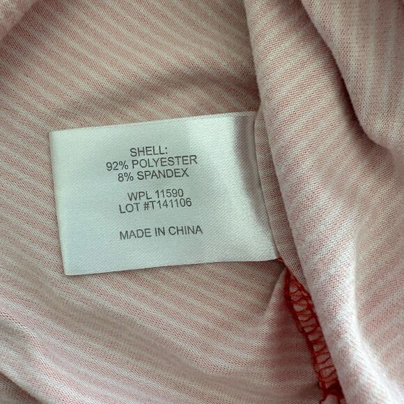 32 Degrees COOL Short Sleeve V-Neck Orange/White Size Medium EUC - Picture 9 of 9